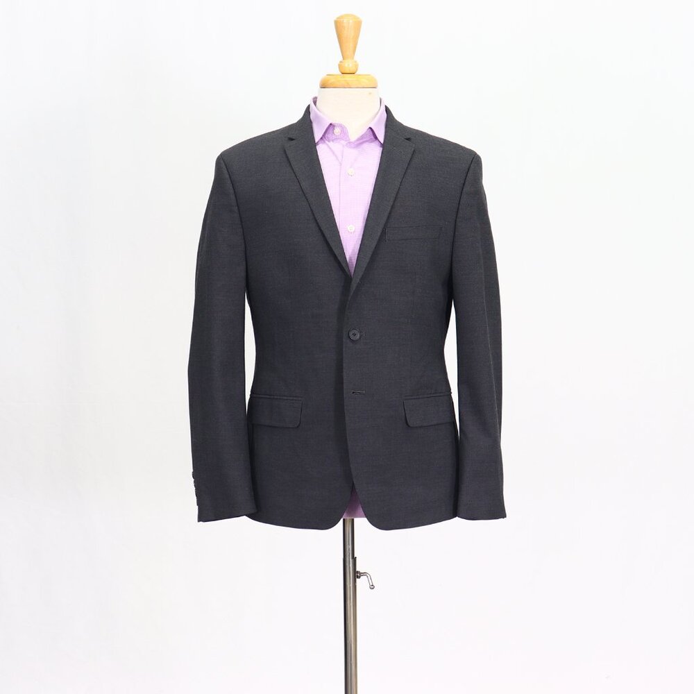 William Rast 42S Gray Blazer Sport Coat Jacket 2-Button Solid Y617